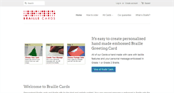 Desktop Screenshot of braillecards.co.uk